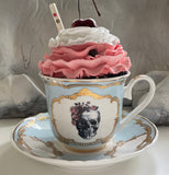 Rose Skull Tea Set, vegan bone china