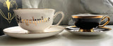 Large Capacity Raven Cup and Saucer Set,14 oz