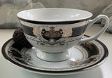 Customizable Black and Gold Plate or Cup & Saucer Set