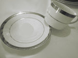 Customizable Silver or Gold Plate or cup & Saucer Set, porcelain