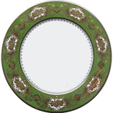 Customizable Raised Gold & Green Plate or cup & Saucer, Porcelain