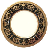 Customizable Black & Gold Plate or cup & Saucer Set, porcelain