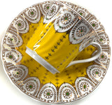 "Calm your tits" Teacup and Saucer Set with spoon, 6 oz, Porcelain