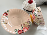 "You have been poisoned" porcelain teacup and saucer set with spoon, 7 ounces