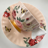 "You have been poisoned" porcelain teacup and saucer set with spoon, 7 ounces