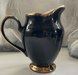 Black & Gold Halloween Tea Set with spoons