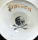 22k Gold "Arsenic" Teacup and Saucer Set with Spoon, Porcelain. Holds 8 ounces.