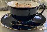 SELECTED SECOND - LARGE CAPACITY Patinaed "Hemlock" Teacup & Saucer Set