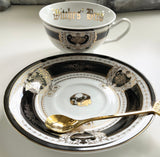 Halloween Cup and Saucer Set with spoon