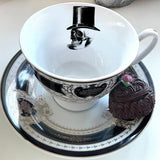 Victorian Gentleman, Teacup & Saucer Set, 8 oz, Porcelain