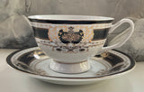 Customizable Black and Gold Plate or Cup & Saucer Set