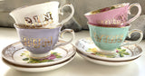 4 Liquor Demitasse/Espresso Cup and Saucer Sets, 3 Ounces