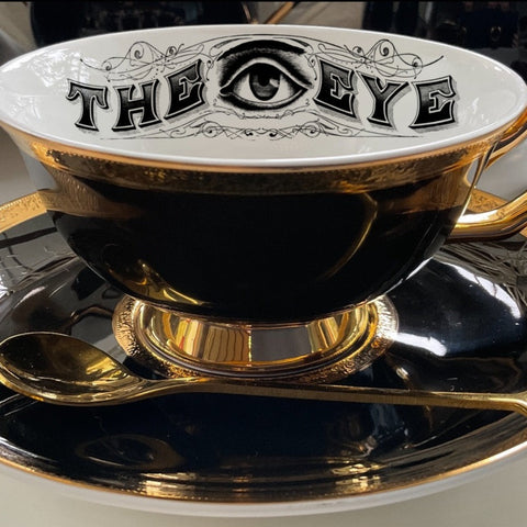 Magical Eye Teacup and Saucer Set with Spoon