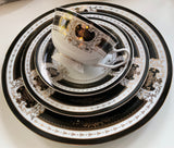 Customizable Black and Gold Plate or Cup & Saucer Set