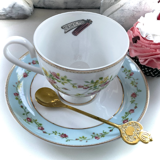 Green And Blue For Preorder - Alice in Wonderland Teacup & Saucer Set, –  Angioletti Designs