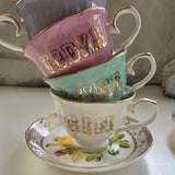 4 Liquor Demitasse/Espresso Cup and Saucer Sets, 3 Ounces