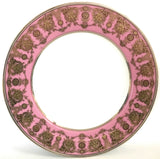 Customizable Pink and Gold Plate or cup & Saucer Set, porcelain