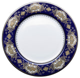 Customizable blue and gold Plate or cup & Saucer Set, Porcelain