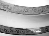 Customizable Silver or Gold Plate or cup & Saucer Set, porcelain