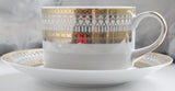 Customizable Gold or Silver Plate or cup & Saucer Set, Porcelain