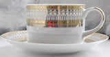 Customizable Gold or Silver Plate or cup & Saucer Set, Porcelain