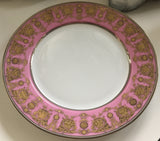 Customizable Pink and Gold Plate or cup & Saucer Set, porcelain