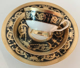 Skull Teacup & Saucer Set, 8 oz, Porcelain