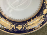 Blue and Gold  Alice in Wonderland Plate, Porcelain