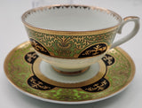 Customizable Green, Gold and Black Plate, Porcelain
