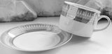 Customizable Gold or Silver Plate or cup & Saucer Set, Porcelain