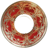Customizable Gold and Red Plate or Cup & Saucer Set, Porcelain