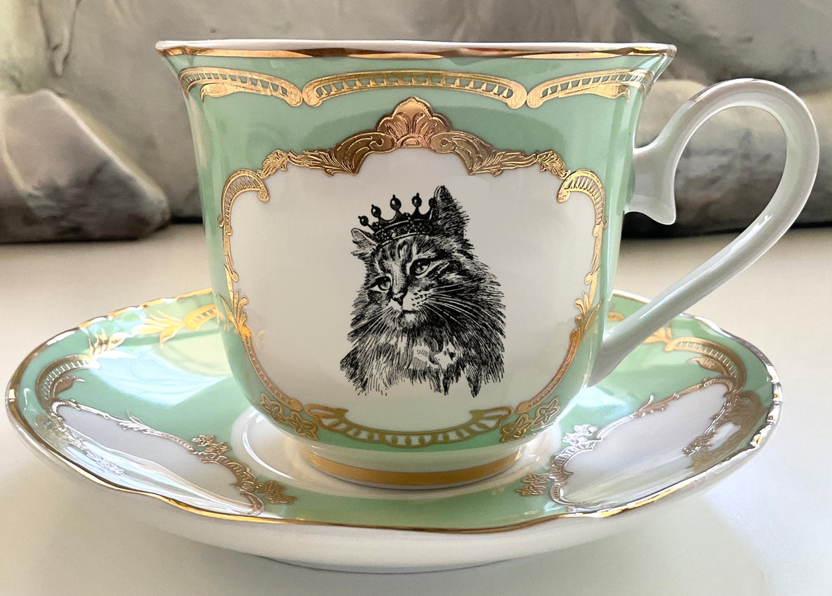 Royal Bee Plate or Teacup & Saucer Set, 8 oz, Porcelain – Angioletti Designs