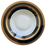 Customizable Black & Gold Plate or cup & Saucer Set, Porcelain