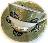 Gothic "Man With Raven" Plate or Teacup & Saucer Set, 8 oz, Porcelain