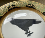 Raven Plate Plate or Teacup and Saucer Set, 8 oz, Porcelain