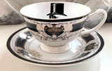 Victorian Gentleman, Teacup & Saucer Set, 8 oz, Porcelain