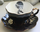SELECTED SECONDS Black Gold Spooky Tea Set, Porcelain