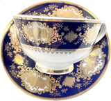 "Wish you weren't here" Teacup & Saucer Set, 8 oz, Porcelain