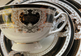 Your Design - Ornate black and gold custom tea set, porcelain