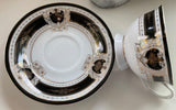 Your Design - Ornate black and gold custom tea set, porcelain