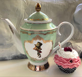 Alice in Wonderland Tea Set, vegan bone china