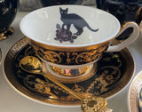 Cat, Bat, Moth or Raven Teacup & Saucer Set