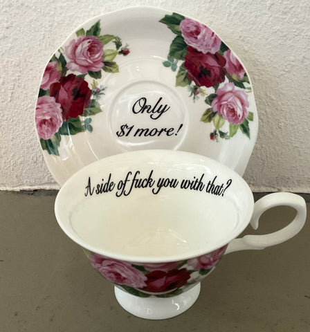 "Fries with That?" Teacup & Saucer Set