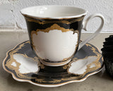 Customizable teacup & saucer set, 8 oz, vegan bone china