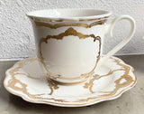 Customizable teacup & saucer set, 8 oz, vegan bone china