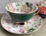 Scandalous Hag Funny insult Teacup and Saucer Set Porcelain