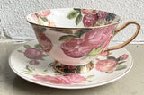 Floral Resting Bitch Face , Funny insult Teacup and Saucer Set Porcelain