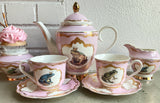 Frog Prince Tea Set, 7 or 11 Pieces, Food Safe and Durable. Vegan Bone China.
