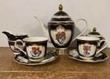 Skulls and Roses Anatomical Black Tea Set, 11 Pieces