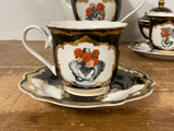 Skulls and Roses Anatomical Black Tea Set, 11 Pieces